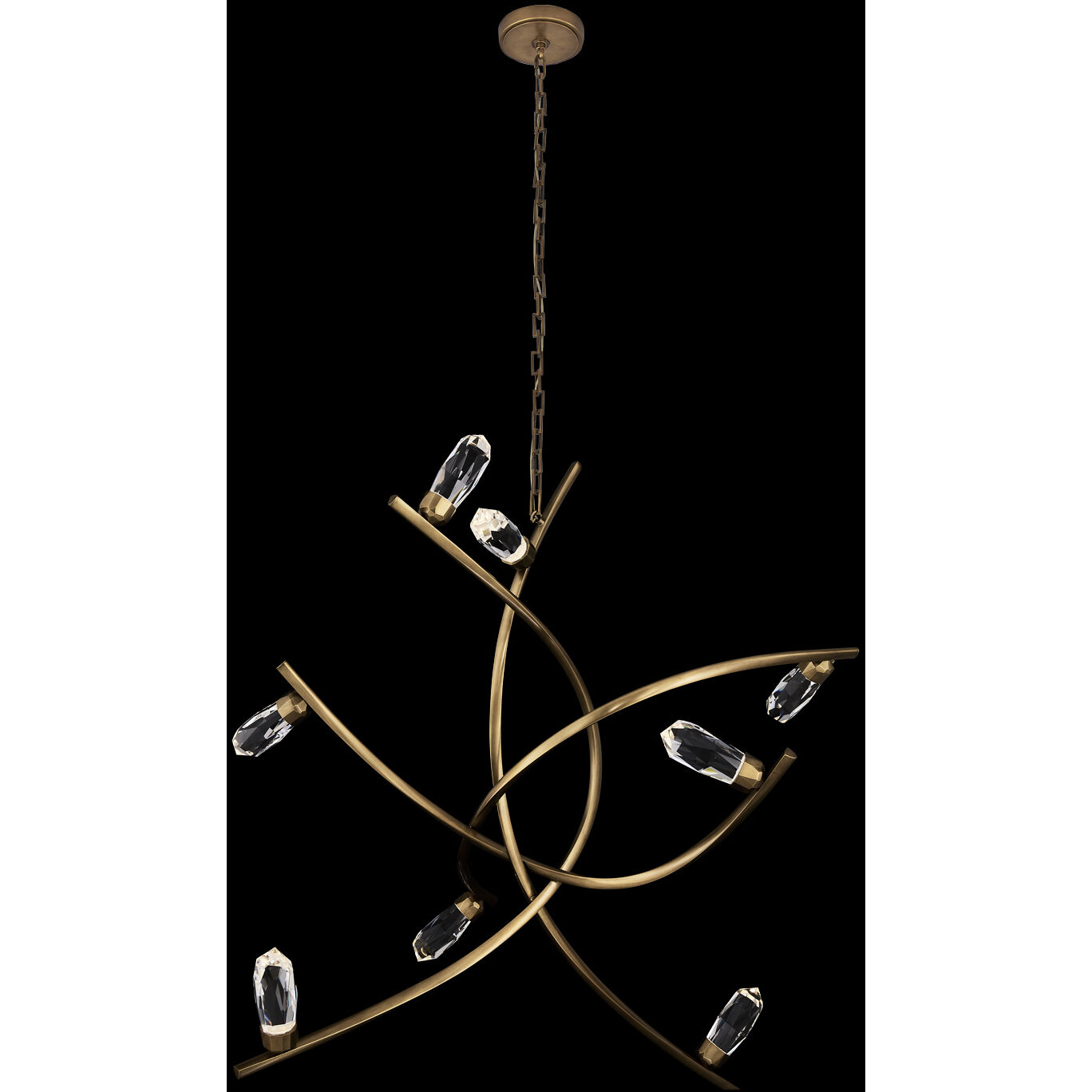 Bilancia LED 48 inch True Brass Chandelier Ceiling Light