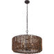 Beaudelle 4 Light 26 inch Dark Bronze Pendant Ceiling Light