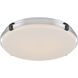 Arclume LED 18.75 inch Chrome and Dark Matte Black Flush Mount Ceiling Light