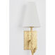 Elwyn 1 Light 6 inch Vintage Gold Leaf Wall Sconce Wall Light