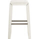 Cowan 30.5 inch White and Antique Brass Bar Stool