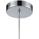 Watersphere 1 Light 10 inch Clear with Polished Chrome Mini Pendant Ceiling Light