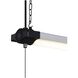 Mercer LED 46 inch Silver and Black Shop Light Ceiling Light