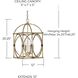 Surrey 4 Light 12 inch French Oak Foyer Ceiling Light