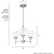 Xidane 3 Light 19 inch Brushed Nickel Chandelier Ceiling Light