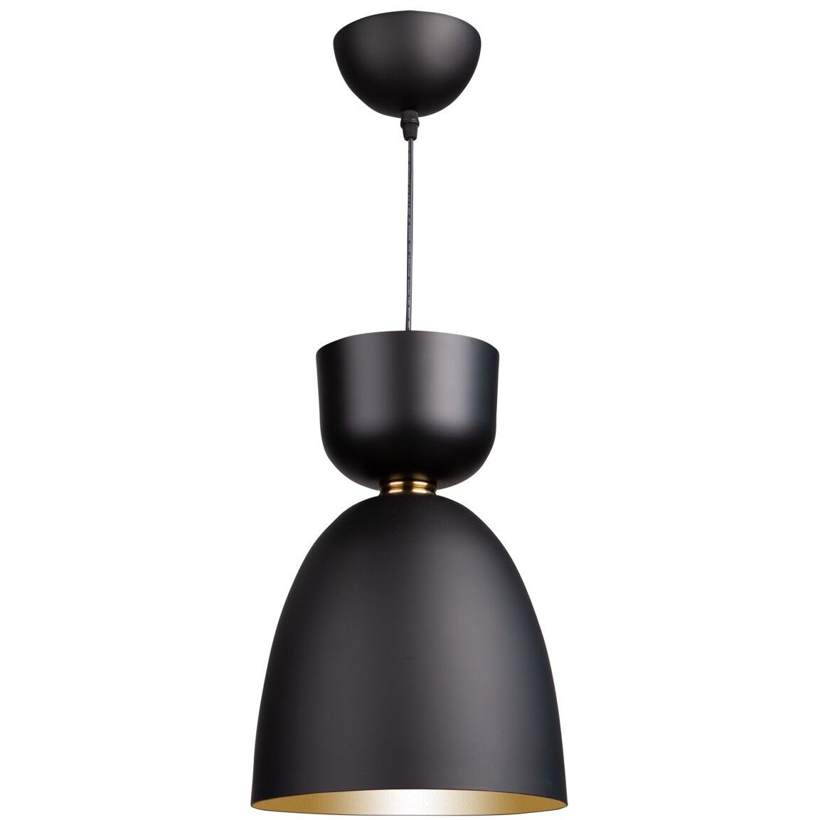 Tempo LED 9 inch Matte Black and Brass Pendant Ceiling Light