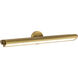 Auden LED 35.5 inch Vintage Brass Vanity Wall Light