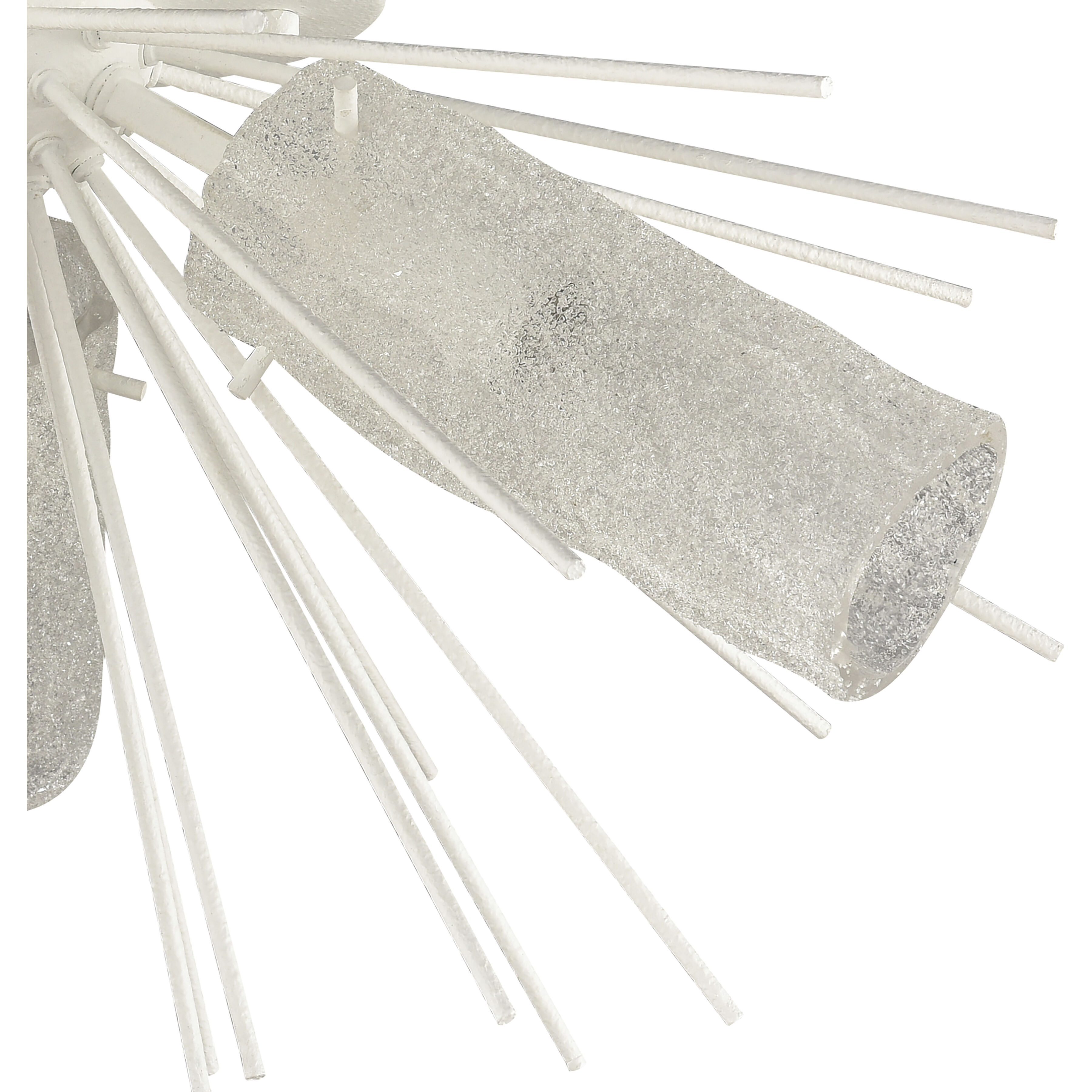 Sea Urchin 3 Light 20 inch White Coral Semi Flush Mount Ceiling Light