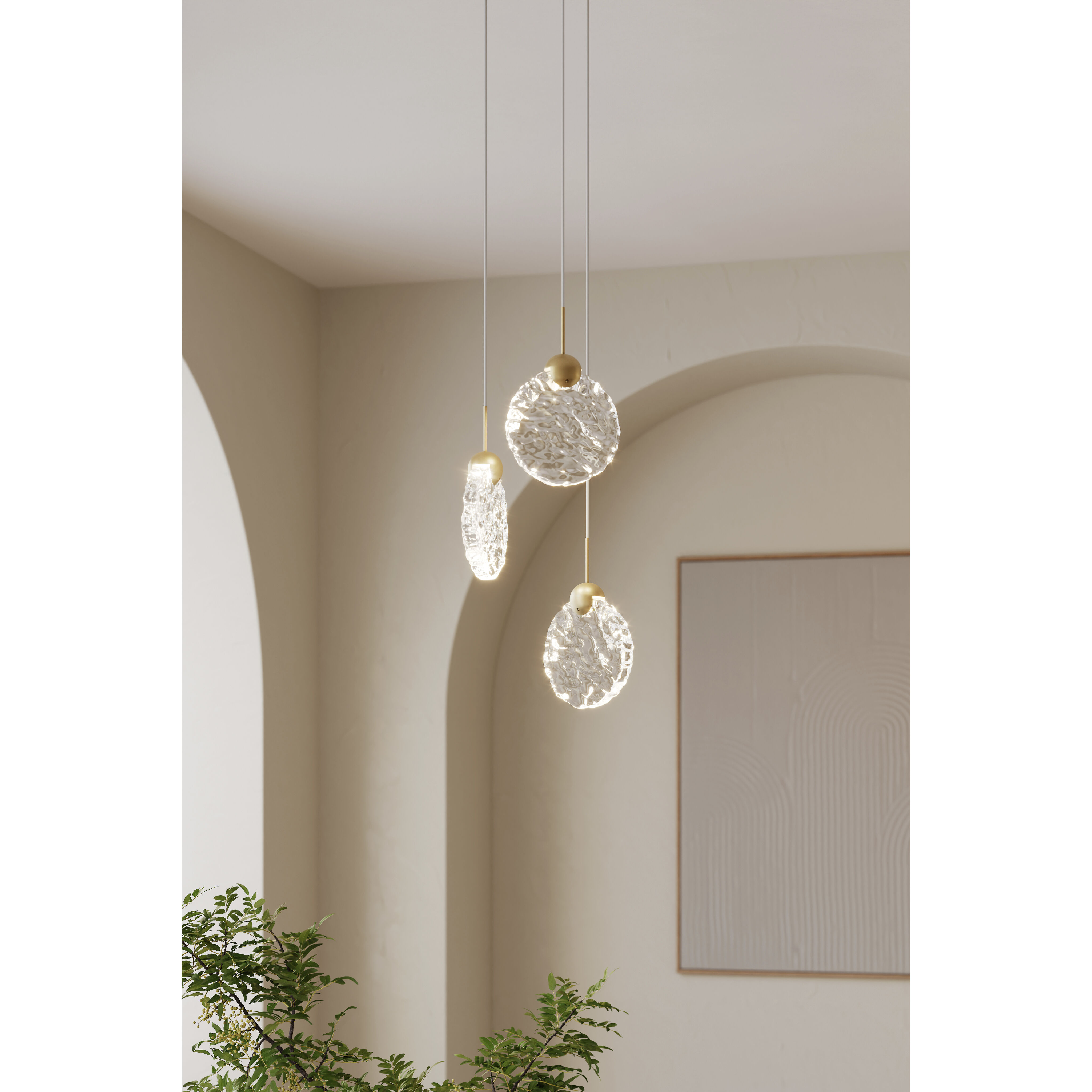 Briselle LED 10 inch Legacy Brass Pendant Ceiling Light