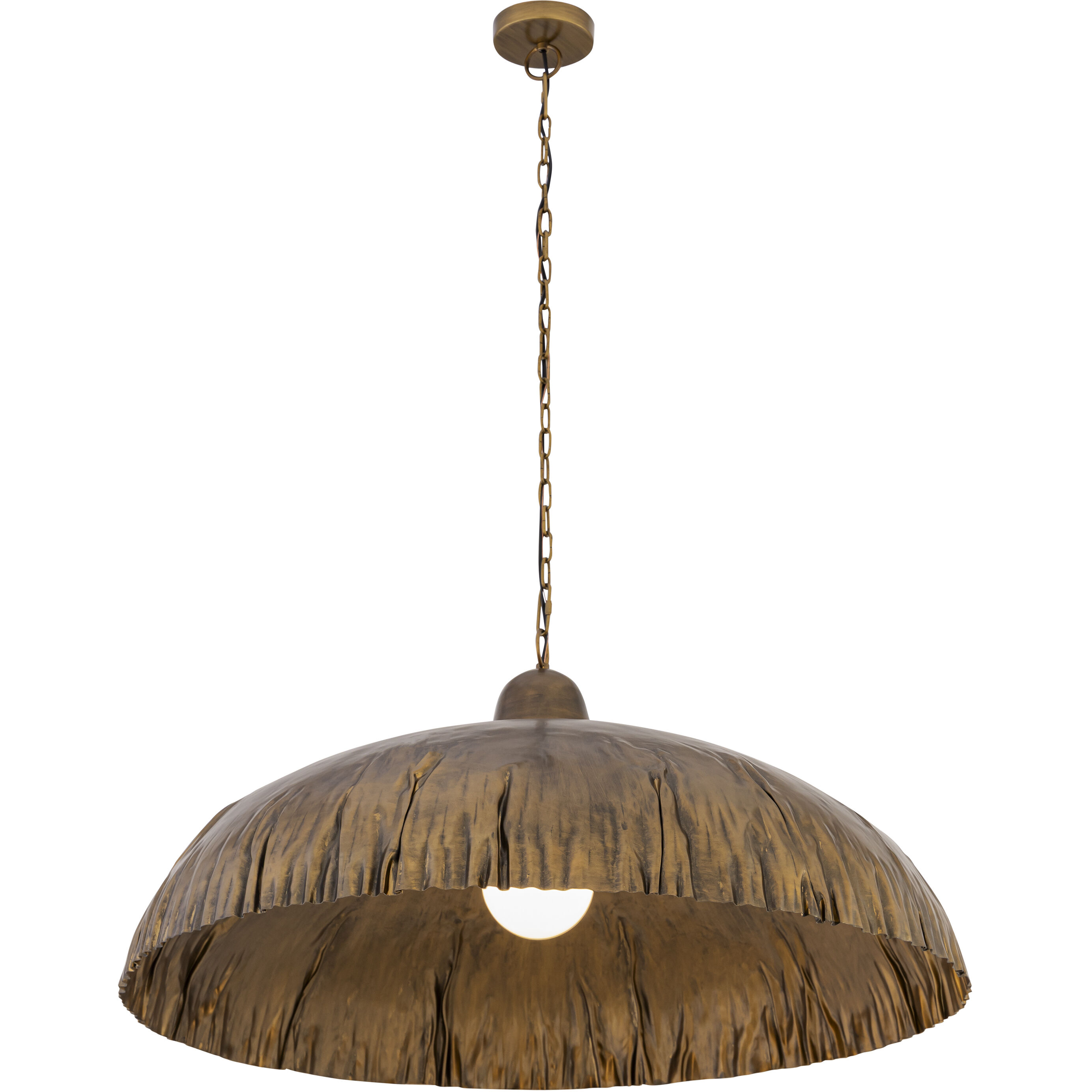 Zinnia 1 Light 36 inch Antique Brass Pendant Ceiling Light