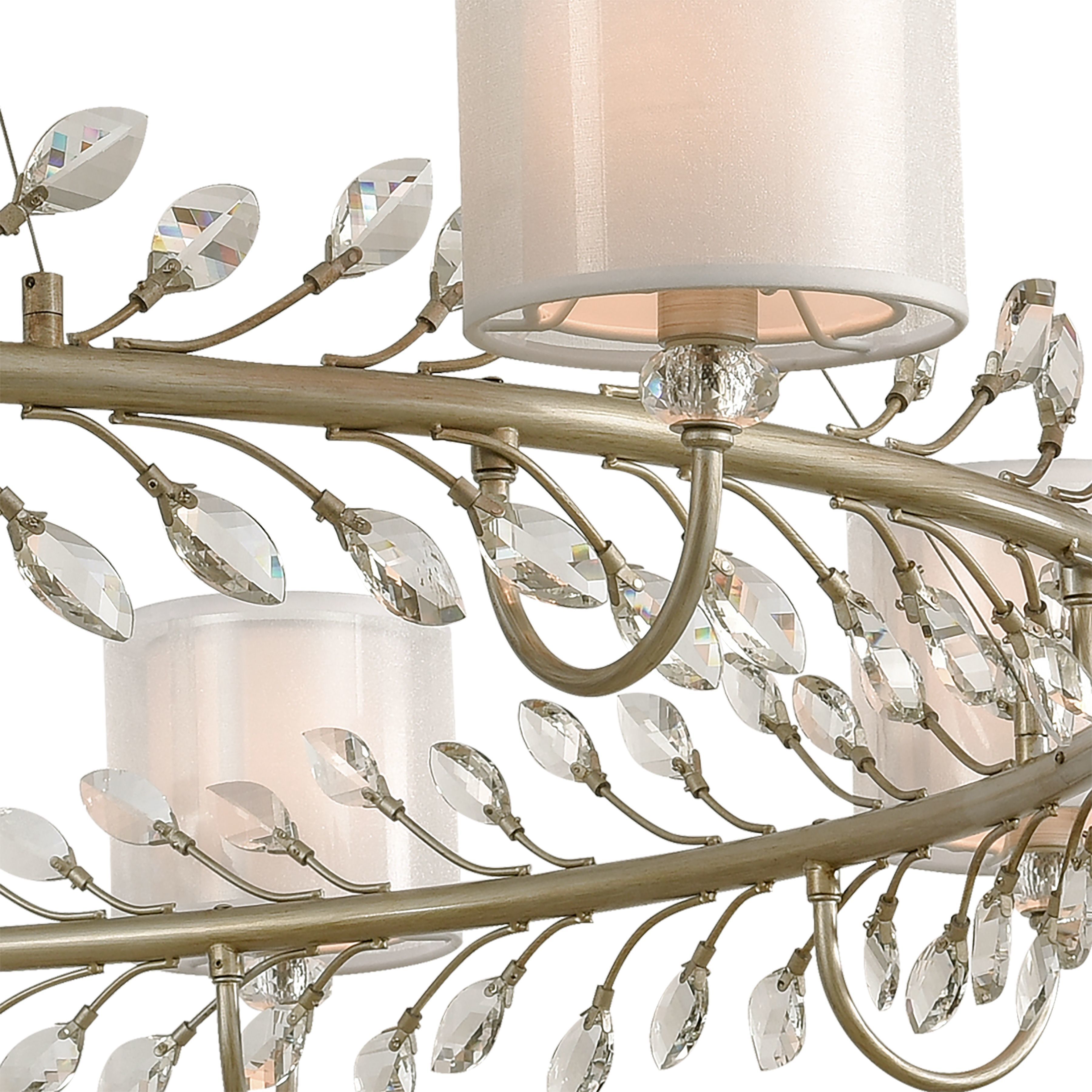Asbury 12 Light 62 inch Aged Silver with Clear Chandelier Ceiling Light