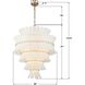 Abigail 21 Light 29.5 inch Aged Brass Chandelier Ceiling Light in White