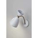 Oscar 6.25 inch White with Antique Brass Accents Wall Light