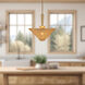 Alora Mood Bridgette 1 Light 16.38 inch Brushed Gold and Rattan Pendant Ceiling Light in Rattan Shade