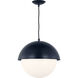 Drew & Jonathan Hyde 1 Light 14 inch Navy Pendant Ceiling Light in Standard