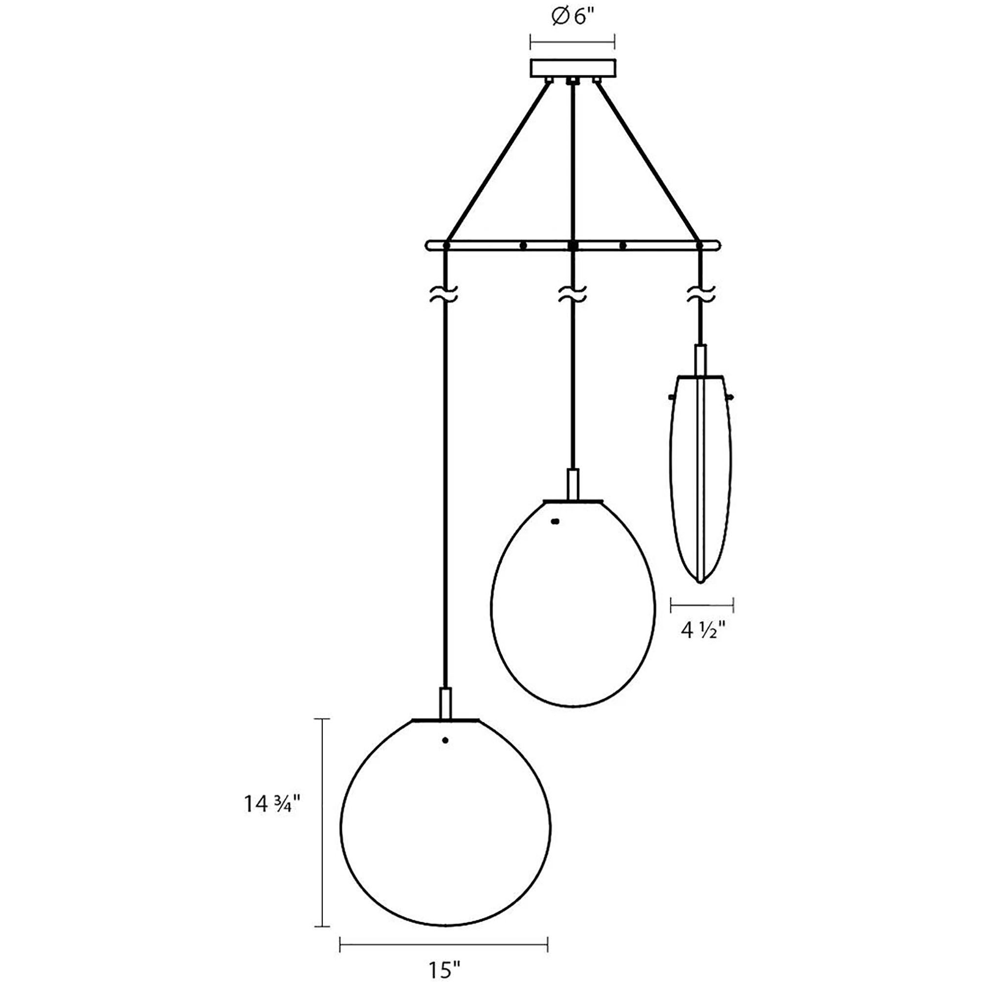Cantina LED 36 inch Satin Black Pendant Ceiling Light in Poured White Glass
