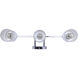 Eden 3 Light 23.25 inch Chrome Vanity Light Wall Light