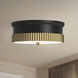 Alora Mood Rue 3 Light 14.25 inch Matte Black and Brushed Gold Flush Mount Ceiling Light