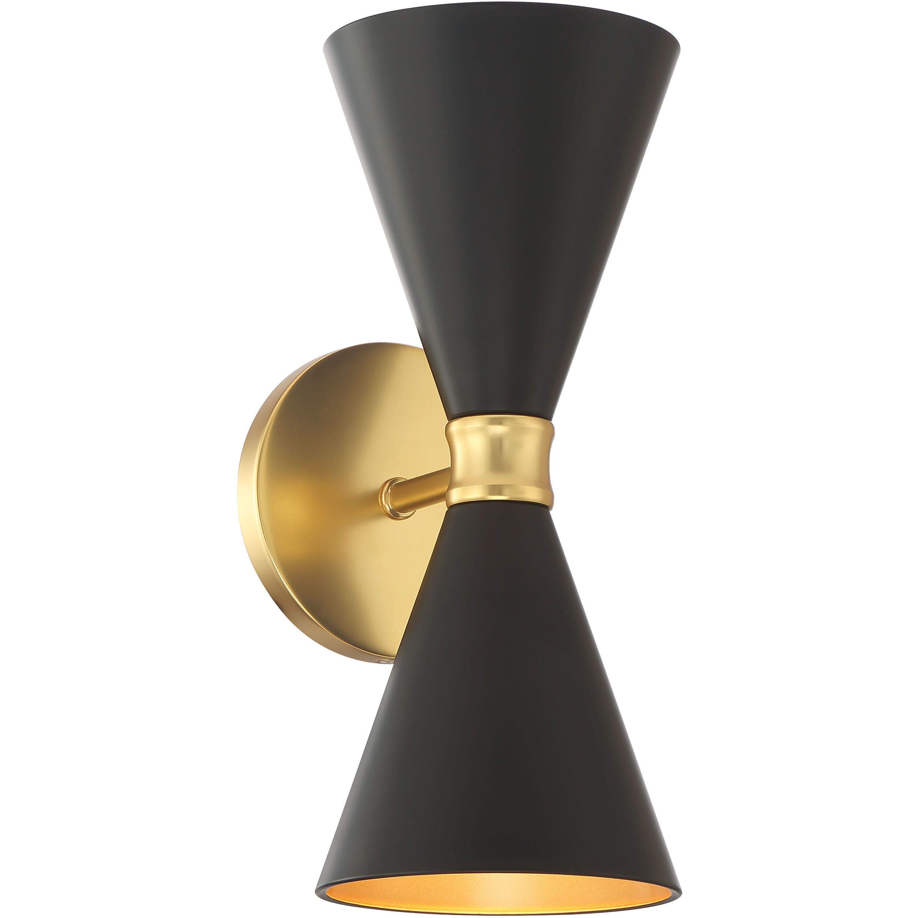 Conic 2 Light 5.5 inch Honey Gold Wall Sconce Wall Light