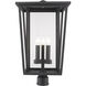 Seoul 3 Light 23.75 inch Oil Rubbed Bronze Outdoor Post Mount Fixture in 20