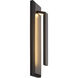 Zurich 21 inch Matte Black Outdoor Wall Sconce in 3.5" D x 4.5" W x 21" H, EVOLV
