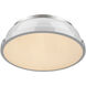Yep Duncan 2 Light 14 inch Pewter Flush Mount Ceiling Light in White, Damp