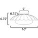 Primrose 1 Light 16 inch Matte White and Gold Leaf Flush Mount Ceiling Light