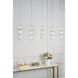 Polaris LED 36 inch Gold Pendant Ceiling Light