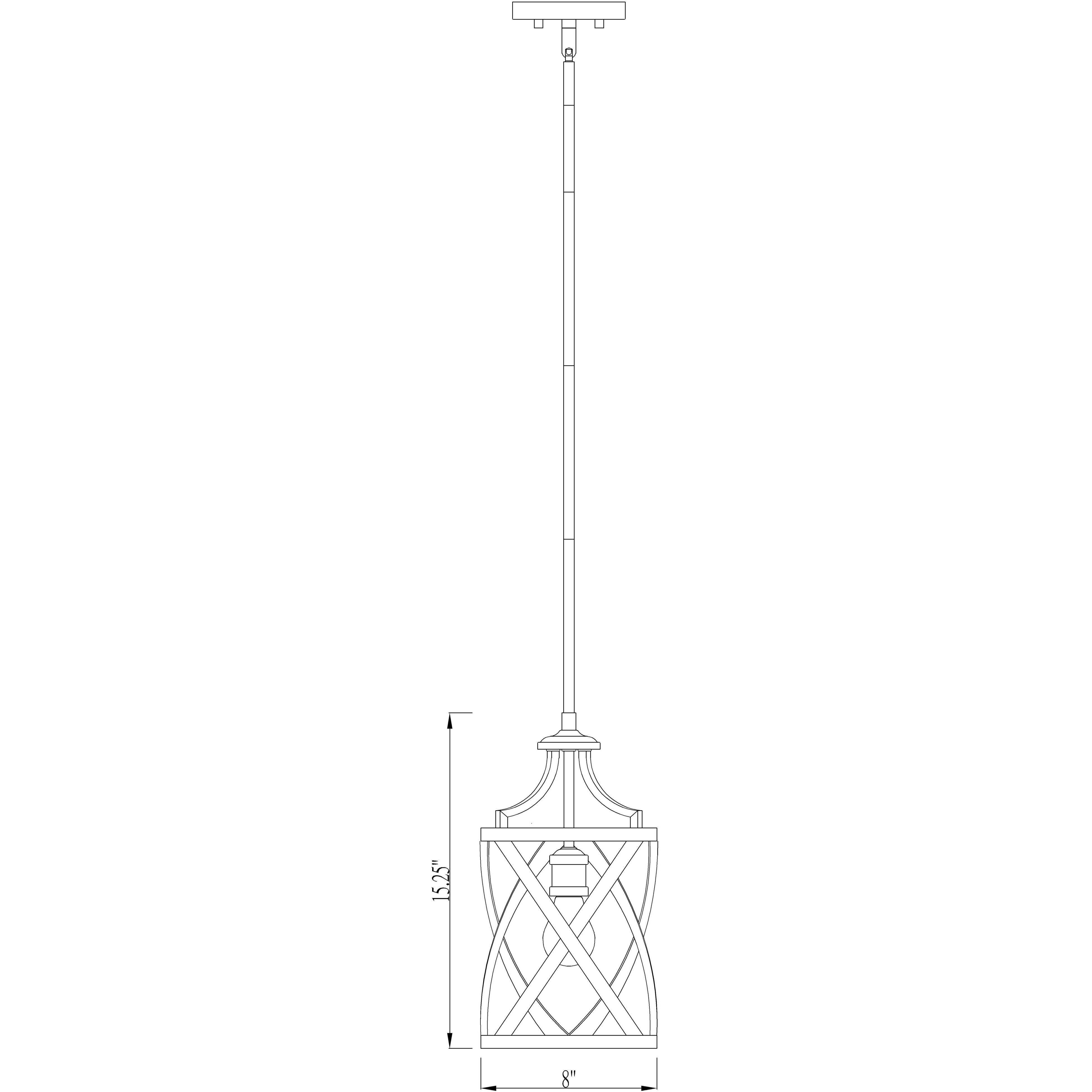 Malcalester 1 Light 8 inch Matte Black and Olde Brass Pendant Ceiling Light