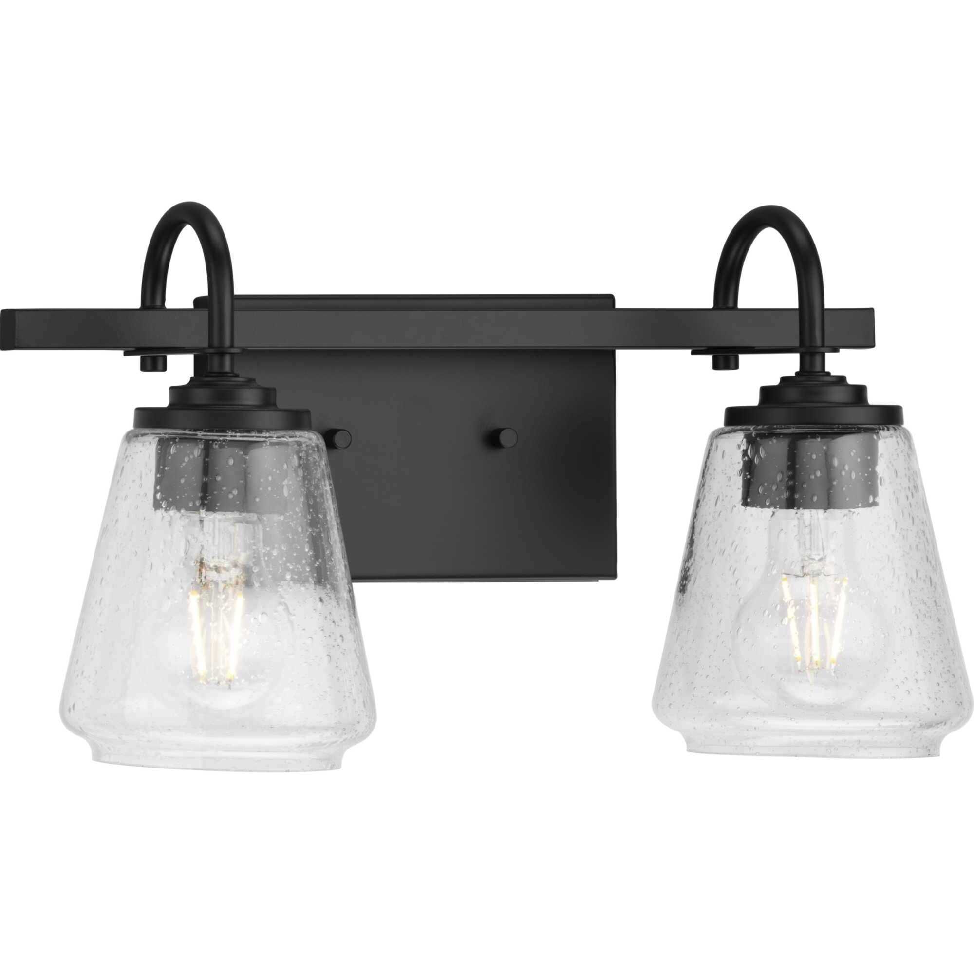 Martenne 2 Light 14 inch Matte Black Bathroom Vanity Light Wall Light