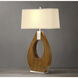 Pearson 30 inch 9 watt Pecan and Brushed Nickel Table Lamp Portable Light