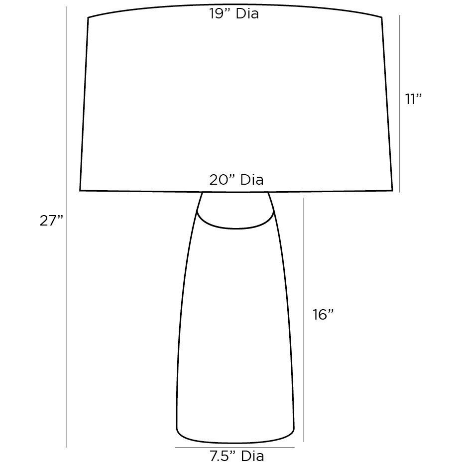 Pacifica 27 inch 150.00 watt Ice Reactive Lamp Portable Light