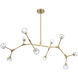 Zayne 10 Light 56 inch Gold Pendant Ceiling Light