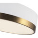 Alora Mood Brisbane 3 Light 16 inch Aged Gold/White Flush Mount Ceiling Light in Aged Gold and White