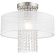 Bella Vista 1 Light 15 inch Brushed Nickel Semi-Flush Mount Ceiling Light