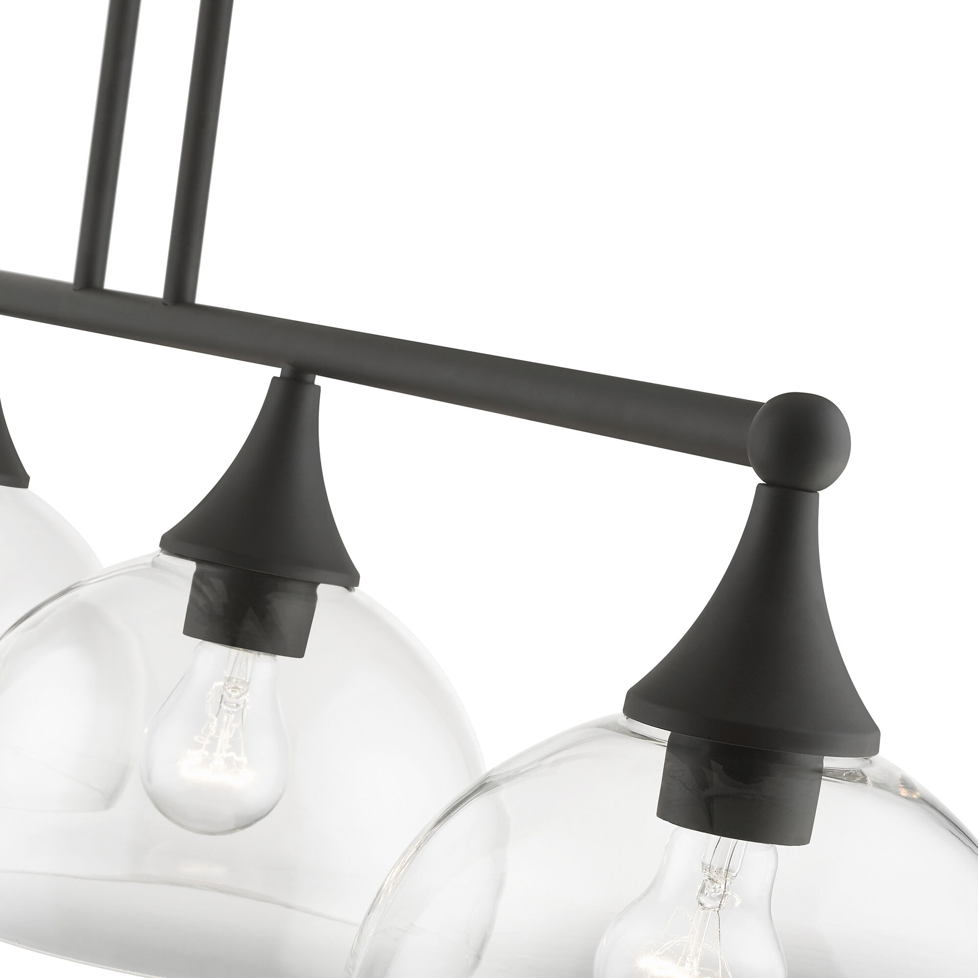 Glendon 4 Light 8.25 inch Bronze Large Linear Chandelier Ceiling Light