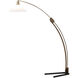 Melmar 80 inch 100.00 watt Walnut and Weathered Brass with Black Arc Floor Lamp Portable Light