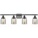 Small Bell 4 Light 36 inch Oil Rubbed Bronze Bath Vanity Light Wall Light, Ballston