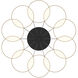 Maestro LED 32.25 inch Black and Gold Chandelier Ceiling Light