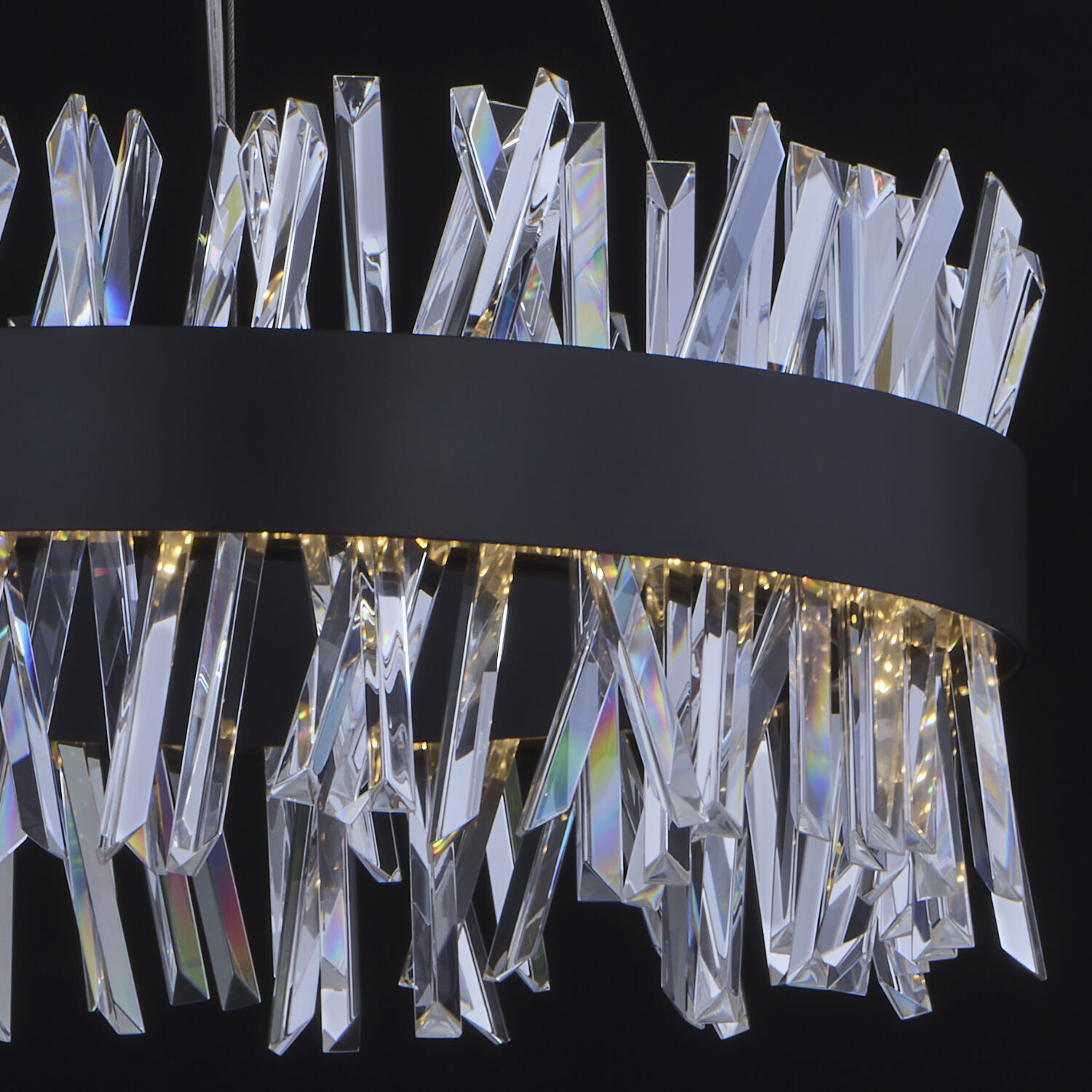 Glacier 20 inch Matte Black Pendant Ceiling Light