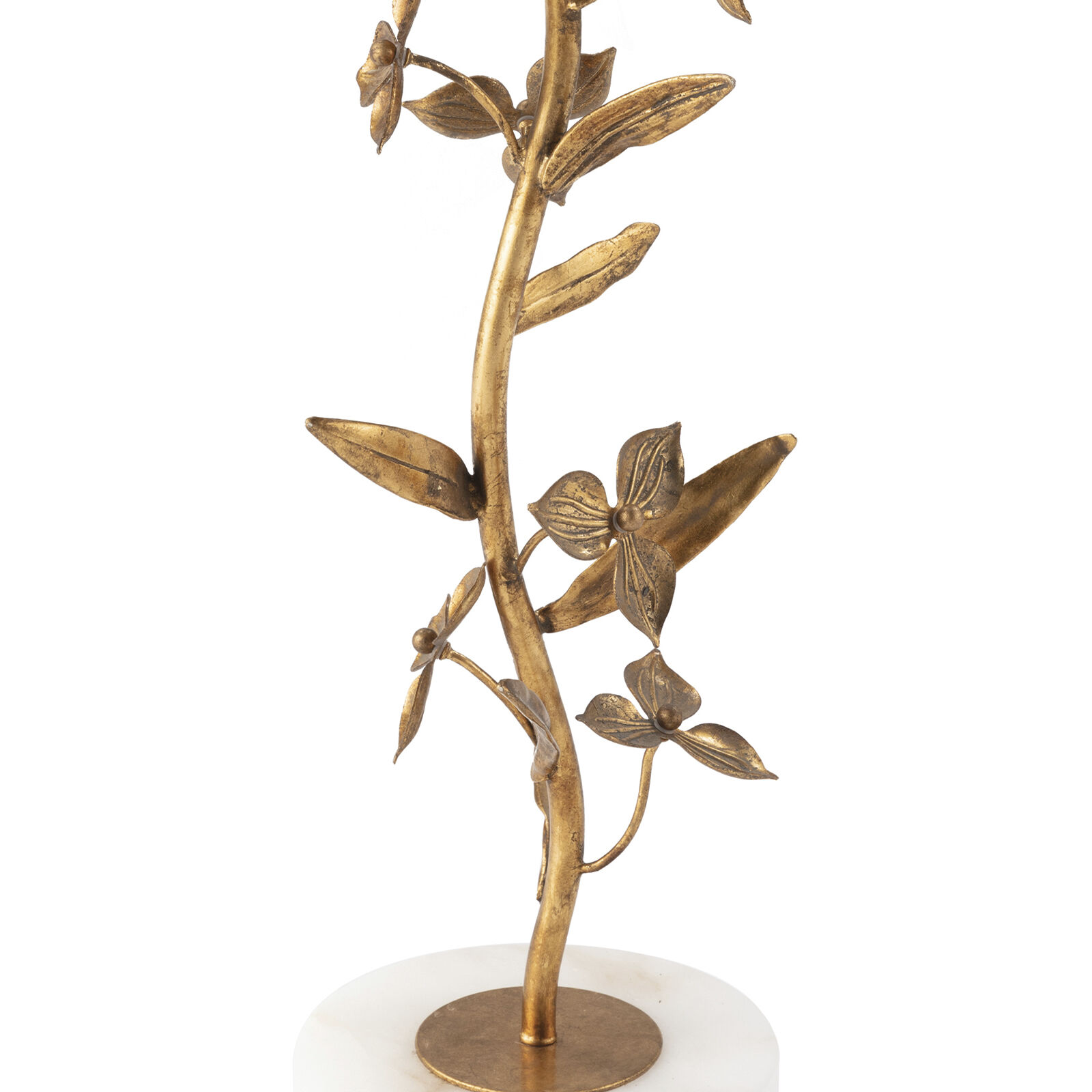 Trillium 26 X 11.5 inch Antique Gold Leaf Side Table, Martini Table