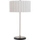 Scallop 32 inch 14 watt Satin Nickel Table Lamp Portable Light