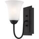 Ridgedale 1 Light 6 inch Black Wall Sconce Wall Light