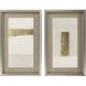 Blanco Pluma White and Metallic Framed Art, The Studio