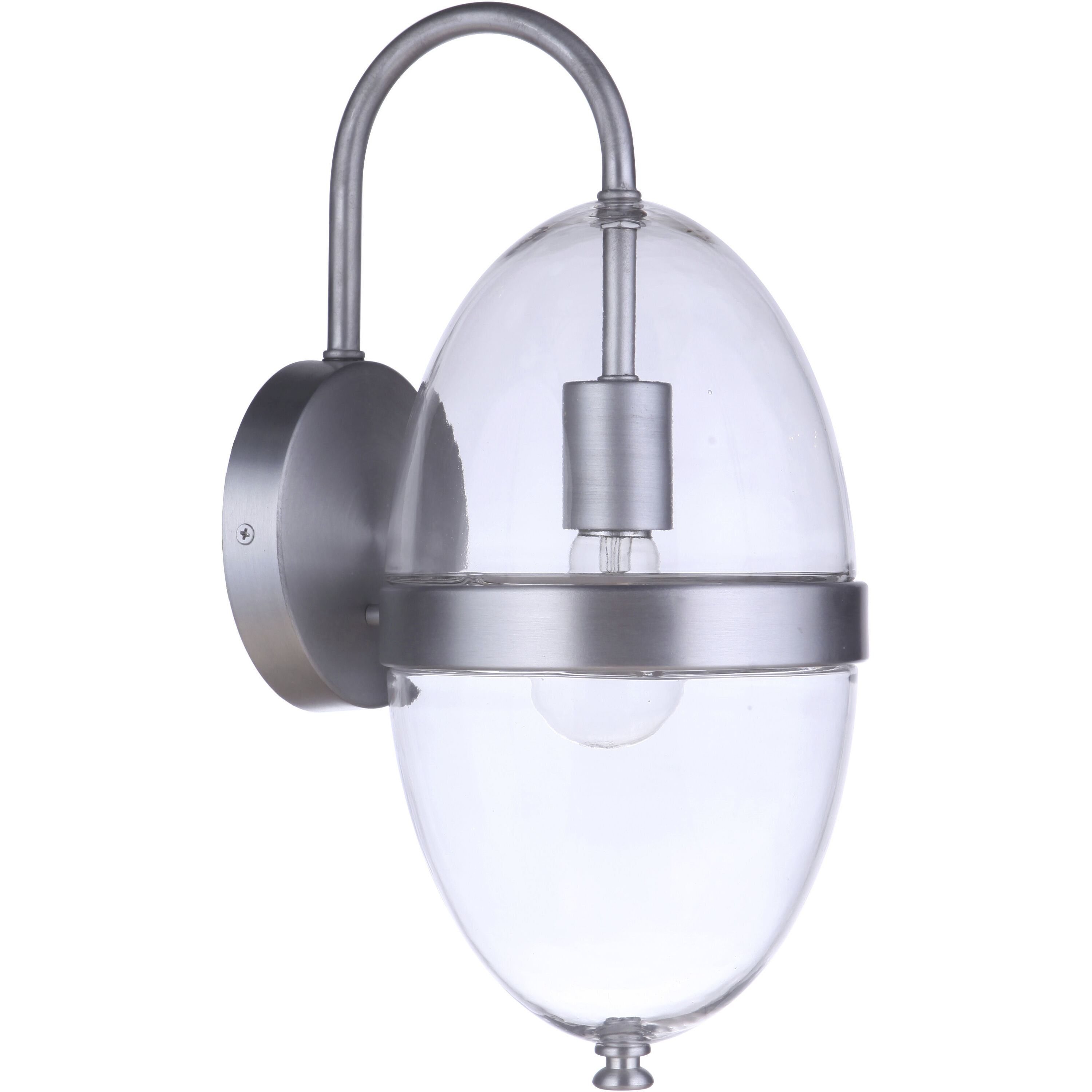 Sivo Outdoor Wall Mount in Satin Aluminum, Medium