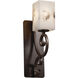 LumenAria 1 Light 5 inch Dark Bronze Wall Sconce Wall Light in Square with Flat Rim, Incandescent, Square w/ Flat Rim