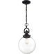 Skyloft 1 Light 9.88 inch Aged Bronze and Clear Pendant Ceiling Light