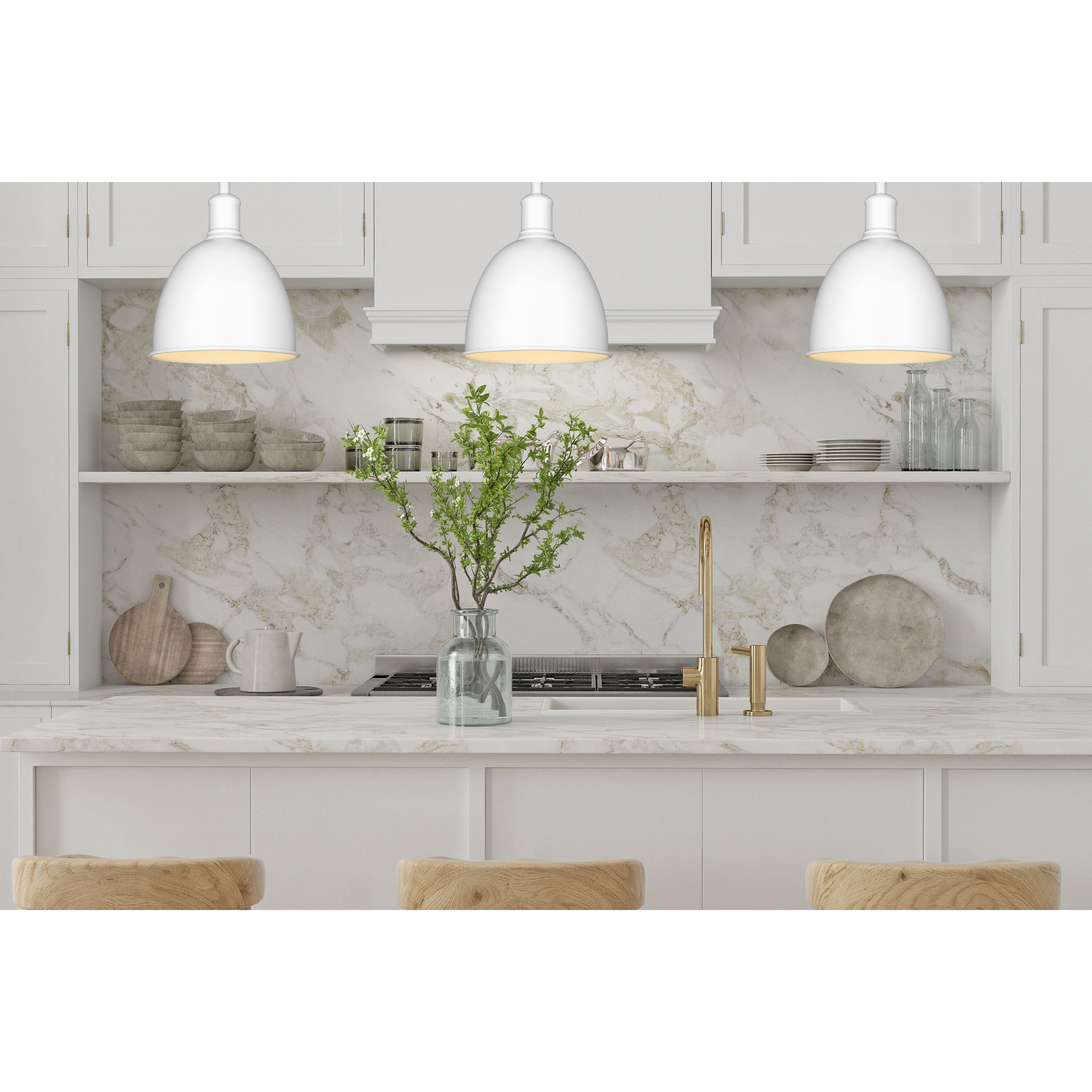 Sawyer 1 Light 8.25 inch Satin White Pendant Ceiling Light