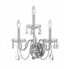 Traditional Crystal Sconce Wall Light in Clear Swarovski Strass, Polished Chrome