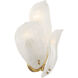 Orchid Wall Sconce Wall Light in White Handmade Glass